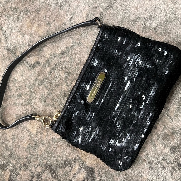 Michael Kors - Black Sequin Wallet Wristlet - Picture 6 of 10